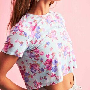 Love Shack Fancy x Beach Riot Floral Crop top Sz S
